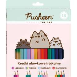 Kredki ołówkowe trójkątne 18 kolorów Pusheen Majewski (5903235652042) - 1