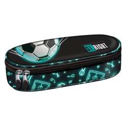 Piórnik saszetka usztywniona z wewnętrzną klapką ST.RIGHT PC-01 Neon Football (5903235681165)
