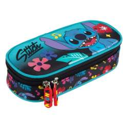 Piórnik saszetka usztywniona z wewnętrzną klapką Stitch Mint Aloha (5903235683176)