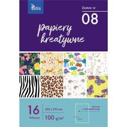 Papiery kreatywne A4 16 kartek nr 08 (KB030-08) - 1