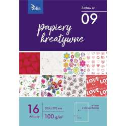 Papiery kreatywne A4 16 kartek nr 09 (KB030-09) - 1