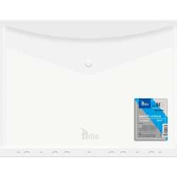 Koperta A4 PP na zatrzask perfor. mleczna (6szt)