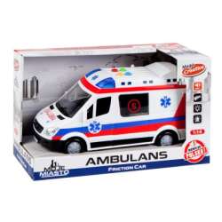 Auto ambulans na baterie w pudełku Moje Miasto 32x19x14cm MC (432683) - 1