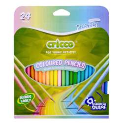 Kredki trójkątne pastelowe 24 kolory CRICCO - 1