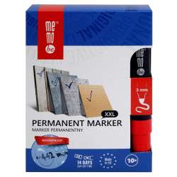Marker permanentny 3mm czerwony (10szt) MemoBe - 1