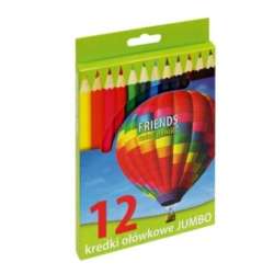 Kredki ołówkowe Jumbo 12 kolorów GRAND