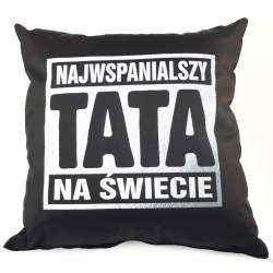 Poduszka czarna. Najwspanialszy Tata na świecie