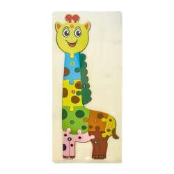 Puzzle drewniane kids z cyframi Żyrafa - 1