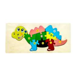 Puzzle drewniane kids z cyframi Dinozaur - 1