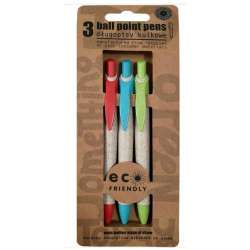 Ekologiczny długopis automatyczny 3 kolory - 1