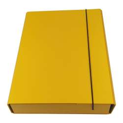 Teczka box z gumką żółta - 1