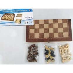 Gra szachy i warcaby drewniane - 1