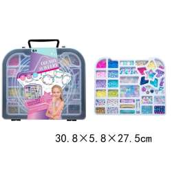 Zestaw koralików do robienia bransoletek w walizce