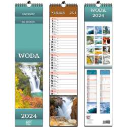 Kalendarz 2024 paskowy 13 planszowy Woda