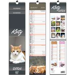Kalendarz 2024 paskowy 13 planszowy Koty