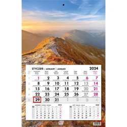Kalendarz 2024 jednodzielny gł. płaska Tatry