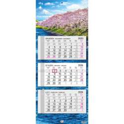 Kalendarz 2024 trojdzielny głowka płaska Fudżi - 1
