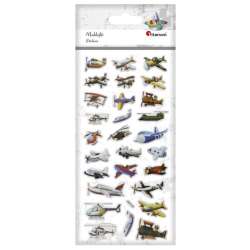 Naklejki wypukłe miękkie maszyny latające 28szt - 1