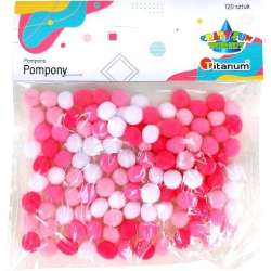 Pompony poliestrowe 10mm mix 120szt - 1