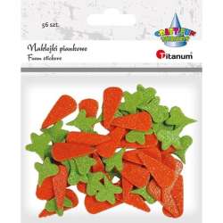 Naklejki piankowe brokatowe marchewki 56szt - 1