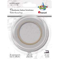 Taśma termiczna tkaninowa 12mm 25m biała - 1