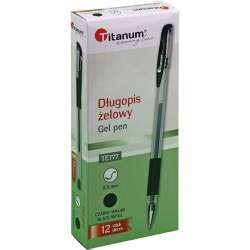 Długopis żelowy 0,5mm czarny (12szt)