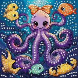 Mozaika piankowa ośmiornica 25x25cm - 1