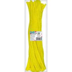 Druciki dekoracyjne 0,6x30cm fluo żółte 50szt