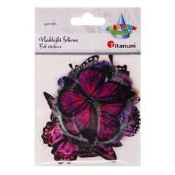 Naklejki foliowe motyle 40szt