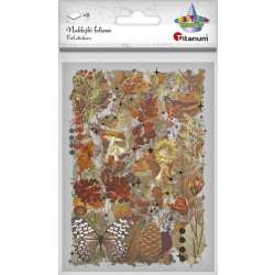 Naklejki foliowe 8 plansz liście, grzyby, szyszki