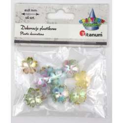 Koraliki plastikowe kwiatki 18mm 16szt - 1