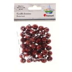 Koraliki drewniane brązowe 50szt - 1