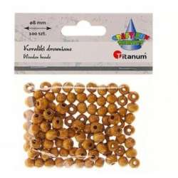 Koraliki drewniane lakierowane brązowe 1000szt