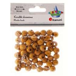 Koraliki drewniane jasno brązowe 60szt - 1