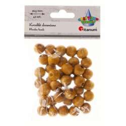 Koraliki drewniane jasno brązowe 40szt - 1