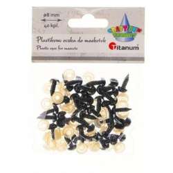 Oczy do maskotek plastikowe 8mm z mocowaniem 50szt - 1
