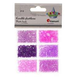 Koraliki plastikowe 6 rozmiarów 32g