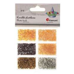 Koraliki plastikowe 6 rozmiarów 32g