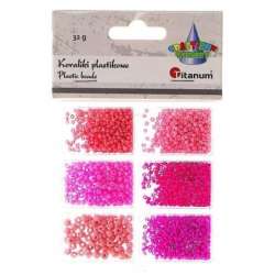 Koraliki plastikowe 6 rozmiarów 32g