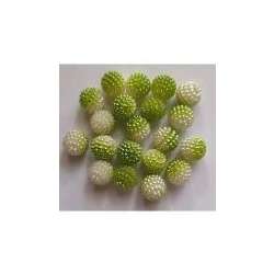 Koraliki plastikowe 10mm zielone ombre 50szt - 1