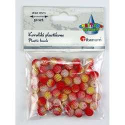 Koraliki plastikowe 10mm czerwone ombre 50szt