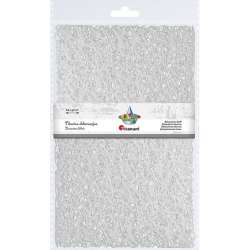 Tkanina dekoracyjna siatka koronkowa biała 60x50cm