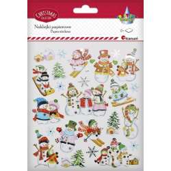 Naklejki papierowe bałwanki 2 arkusze