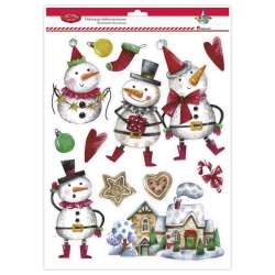 Dekoracje elektrostatyczne Bałwanki 12szt