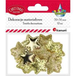 Dekoracje materiałowe gwiazdki 35x32mm - 1