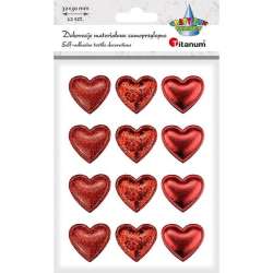 Dekoracje samoprzylepne serca 12szt - 1