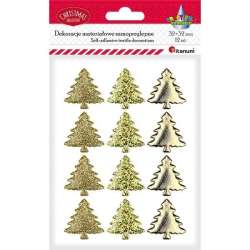 Dekoracje samoprzylepne choinki 12szt