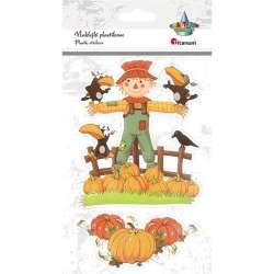 Naklejki foliowe strach na wróble dynie 2szt