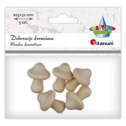 Drewniane grzybki 23x30mm 5szt