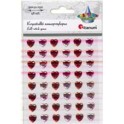 Kryształki samoprzylepne serca 10x10mm 48szt - 1